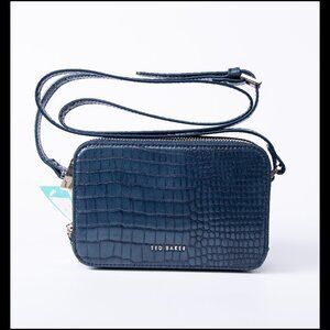 Ted Baker Stina Double Zip Mini Camera Bag (Navy Blue) NWT